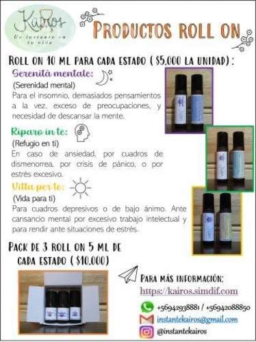 Productos roll on 10 ml Aromaterapia