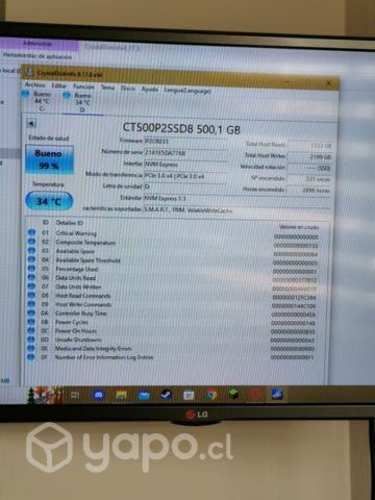 Crucial P2 m.2 500gb