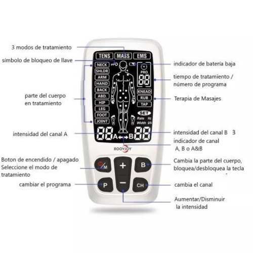 Electroterapia Tens Ems Masaje de pulso Recargable