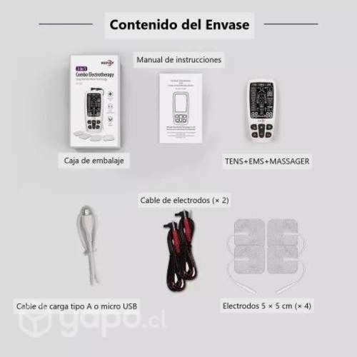 Electroterapia Tens Ems Masaje de pulso Recargable