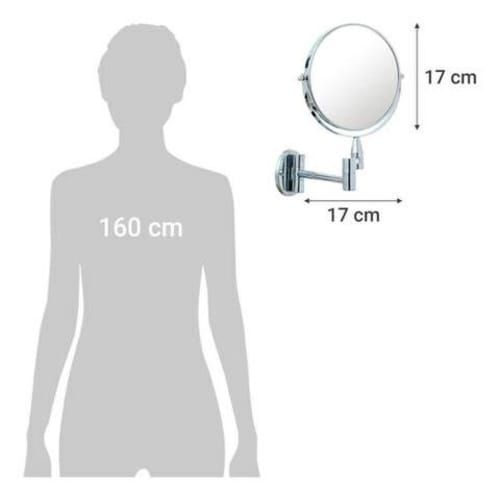 Espejo Cosmético Extensible 17 Cm Cromado