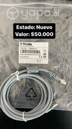 Cargador gps, estación total TRIMBLE. Cable datos