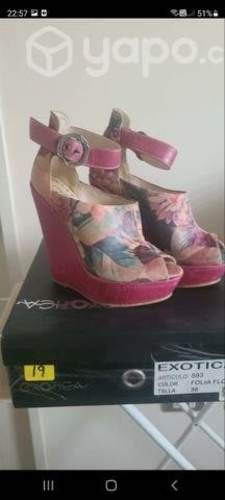 Zapatilla marca C/moran y calzado marca Exótica