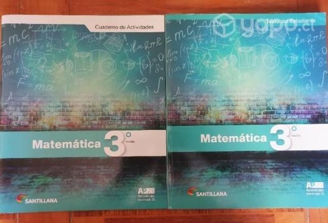 Libro 3° medio Santillana más cuaderno actividades