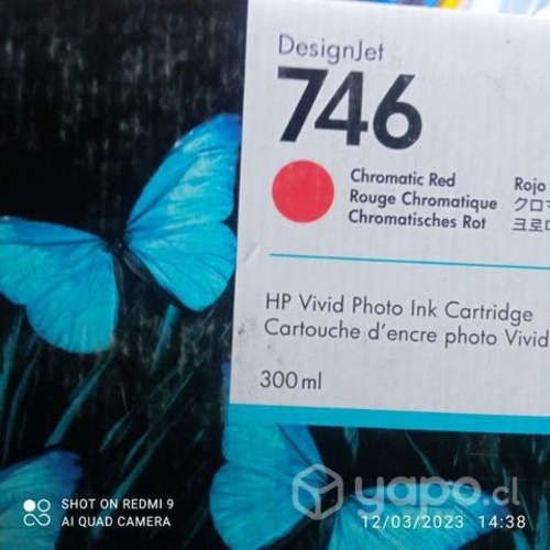 Tintas HP 746 colores originales de 300ml