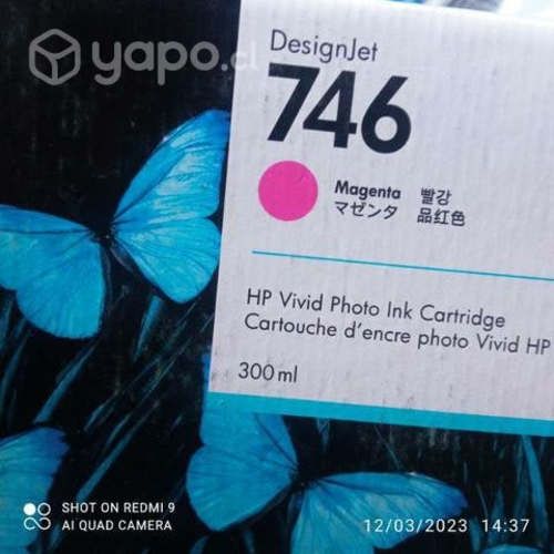 Tintas HP 746 colores originales de 300ml
