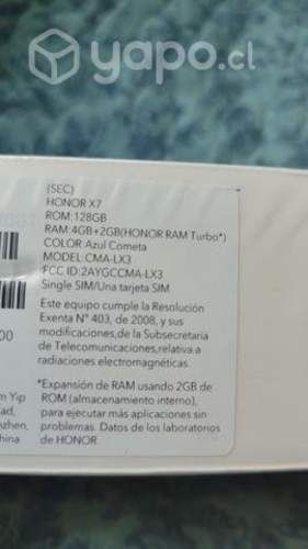 Honor x7 celular