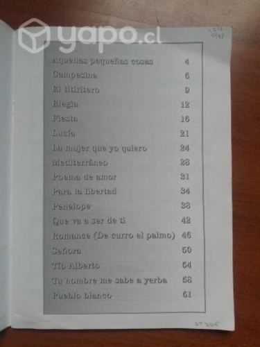 Libro partituras Joan Manuel Serrat