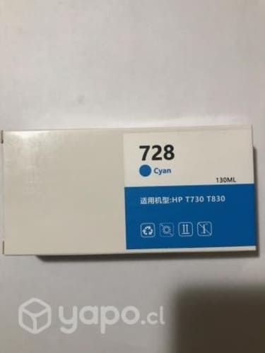 TINTA HP 728 COLORES 130ml.(HP DESIGNJET T730-T830