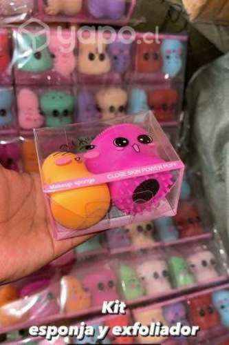 Exfoliante facial con esponja make up