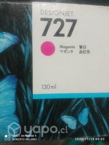 Tintas HP 727 colores originales de 130ml