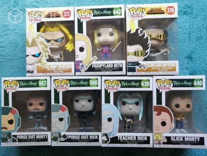 Funkopops Rick and Morty y My Hero Academia