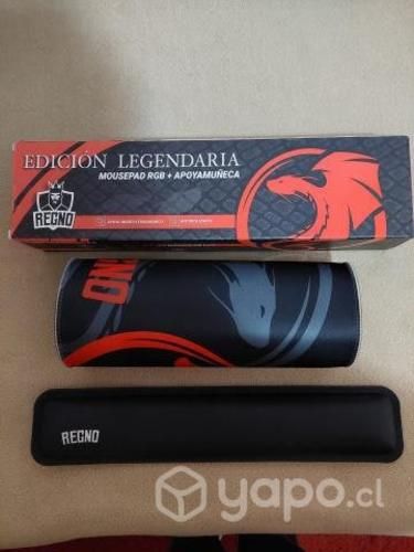 Mousepad RGB + Apoyabrazos RGB Regno