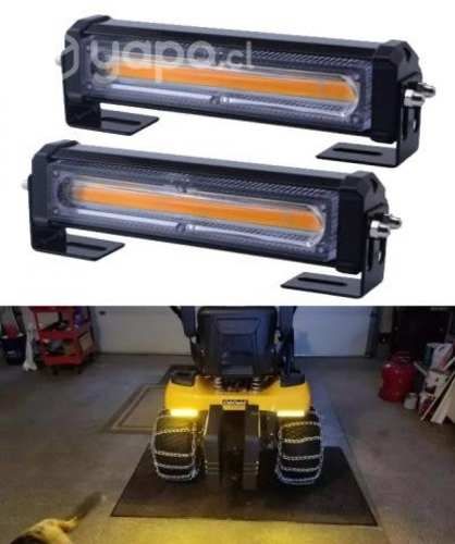 Kit de 2 Balizas Barras LED COB Ámbar con Switch