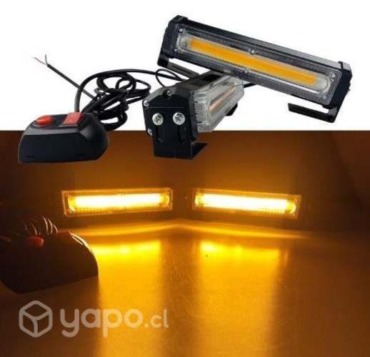 Kit de 2 Balizas Barras LED COB Ámbar con Switch
