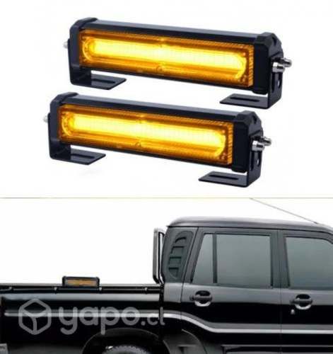 Kit de 2 Balizas Barras LED COB Ámbar con Switch