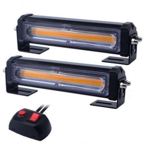 Kit de 2 Balizas Barras LED COB Ámbar con Switch