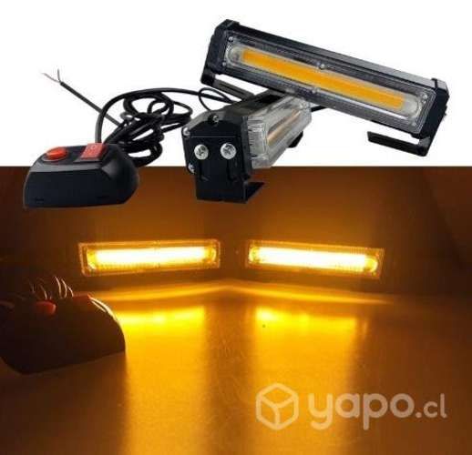 Kit de 2 Balizas Barras LED COB Ámbar con Switch