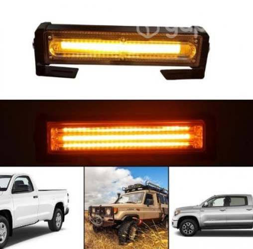 Kit de 2 Balizas Barras LED COB Ámbar con Switch