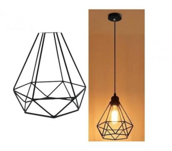 Pack 4 Lámparas Colgante Diamante Vintage