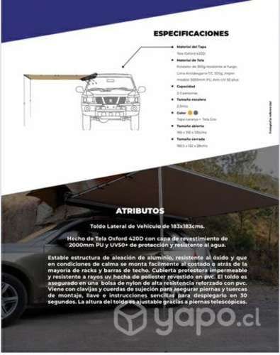 Toldo retráctil para automóviles