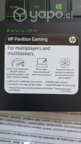 Notebook Gamer HP PAVILION 15-DK1056wm