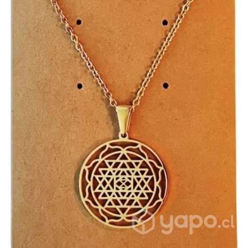 Sri Yantra colgante mandala collar