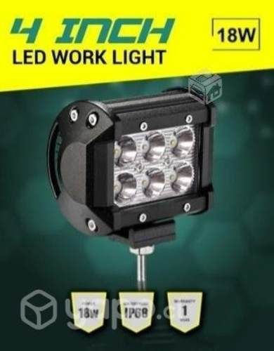 Neblinero de 12V Barra Focos 6 Led 18W Rectangular