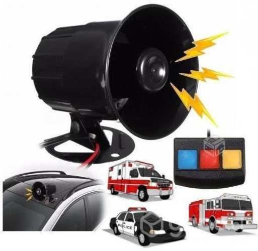 Bocina Sirena de 3 Tonos 12v Para Moto Auto etc