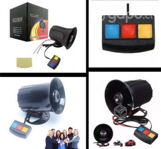 Bocina Sirena de 3 Tonos 12v Para Moto Auto etc