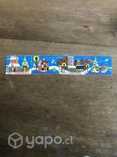 4 Estampillas Navidad 1972 EEUU