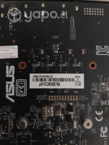 Tarjeta video radeon rx 550 2gb gddr5 128 bits