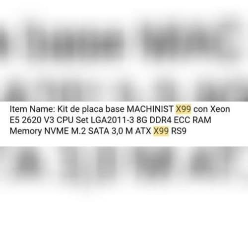 Pack placa proce ram chino Machinist x99