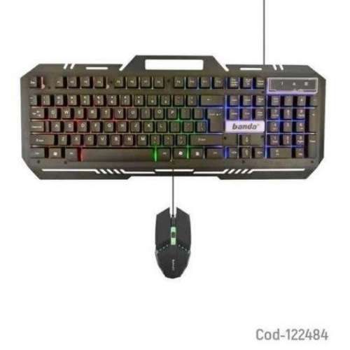 Teclado + mouse gamer usb con luz led. marca band