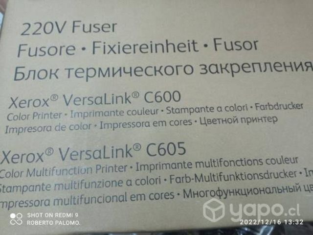 Fusor Xerox versalink c600 original