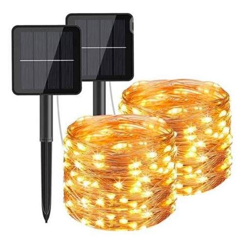 Luces Pack X2 Guirnalda 200 Led Alambre Hada 22 mt