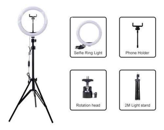 Aro De Luz Para Tiktok Youtuber Videollamada + Tri