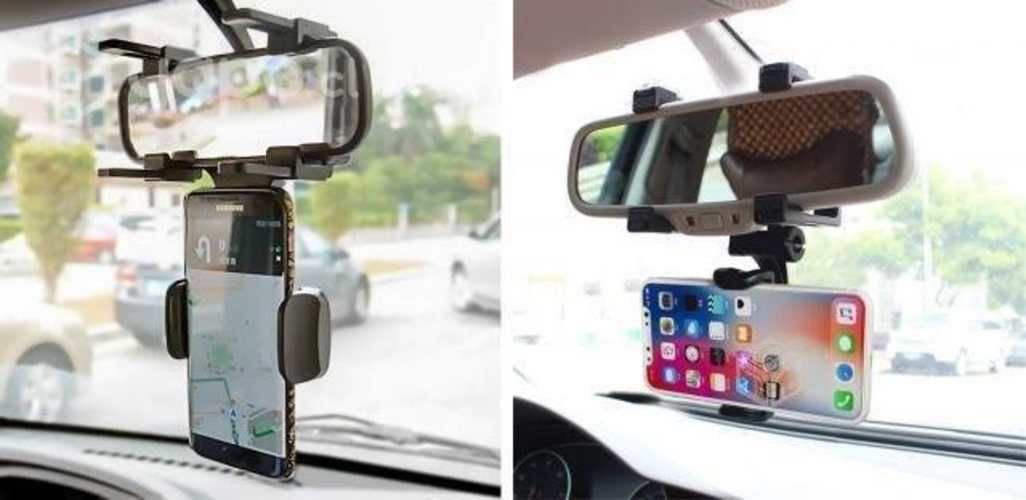 Soporte Celular Universal 360 de Espejo Retrovisor