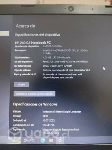 Notebook HP 240 G8 Nuevo!