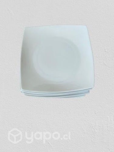 6 platos fondo &quot;basemet&quot;.porcelana. 26 cm