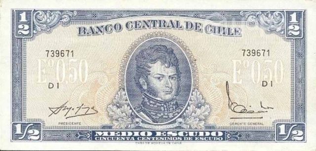 Colección de billetes Chile años 1960