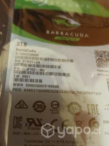 Disco duro barracuda 2TB para pc