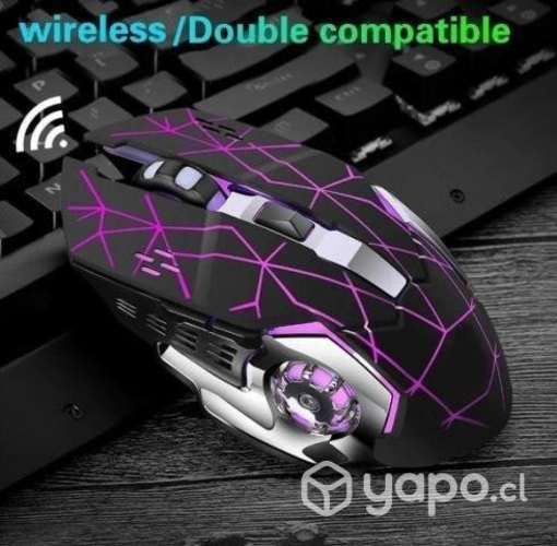 Mouse Gamer Inalambrico Recargable Con Luces Q13