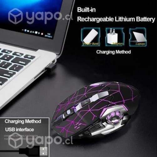 Mouse Gamer Inalambrico Recargable Con Luces Q13