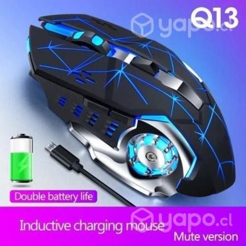 Mouse Gamer Inalambrico Recargable Con Luces Q13