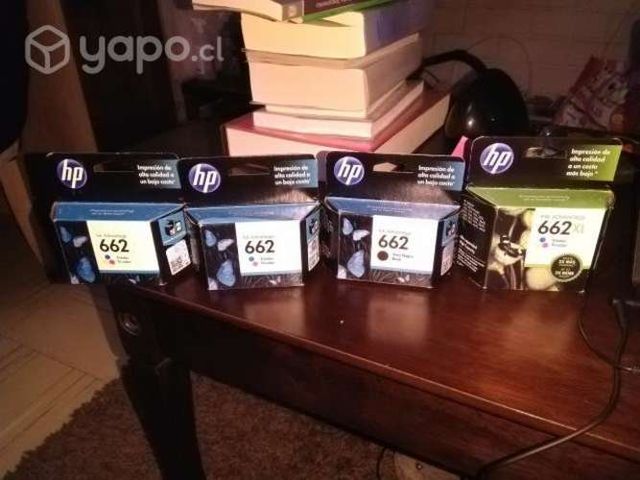 4 tintas hp 662 originales