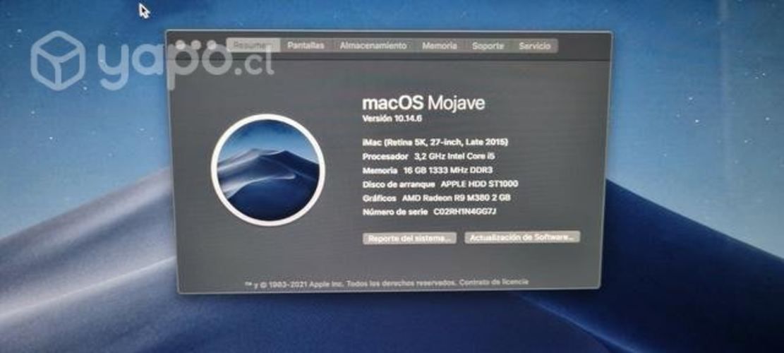Imac 27&quot; retina 5k Late 2015