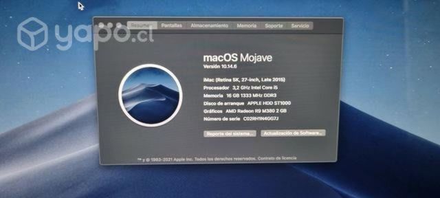 Imac 27&quot; retina 5k Late 2015