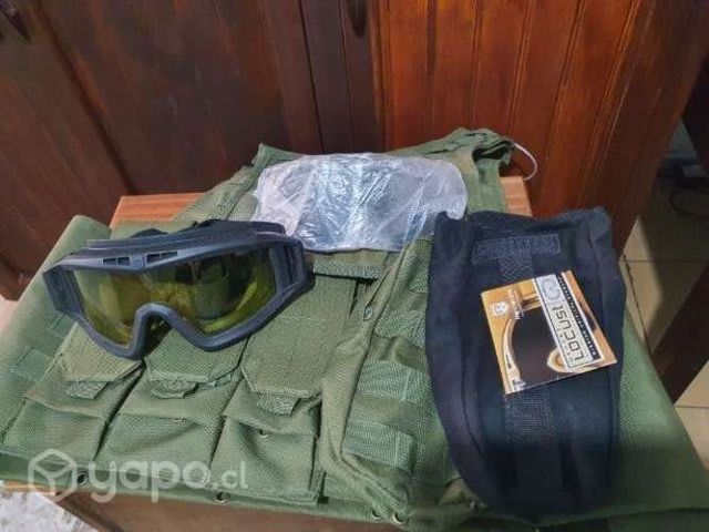 Chaleco Tactico airsoft y antiparras