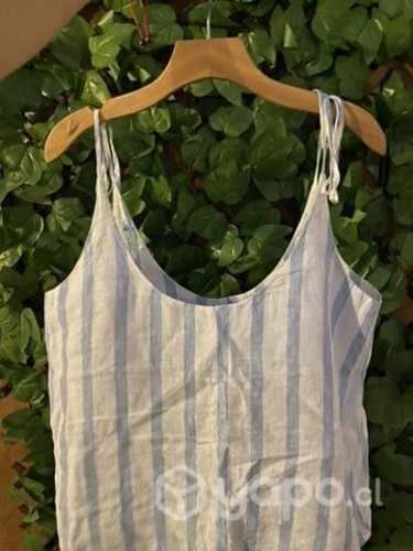 Top con tirantes mujer lino